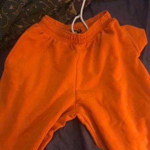 orange sweatpants